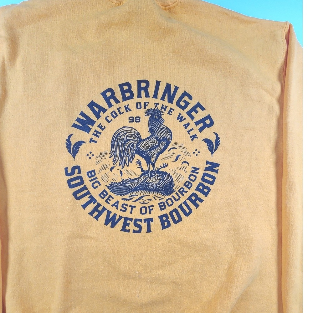 Gildan Sespe Creek Distillery Warbringer Bourbon Sweatshirt Mens‎ Small Yellow
